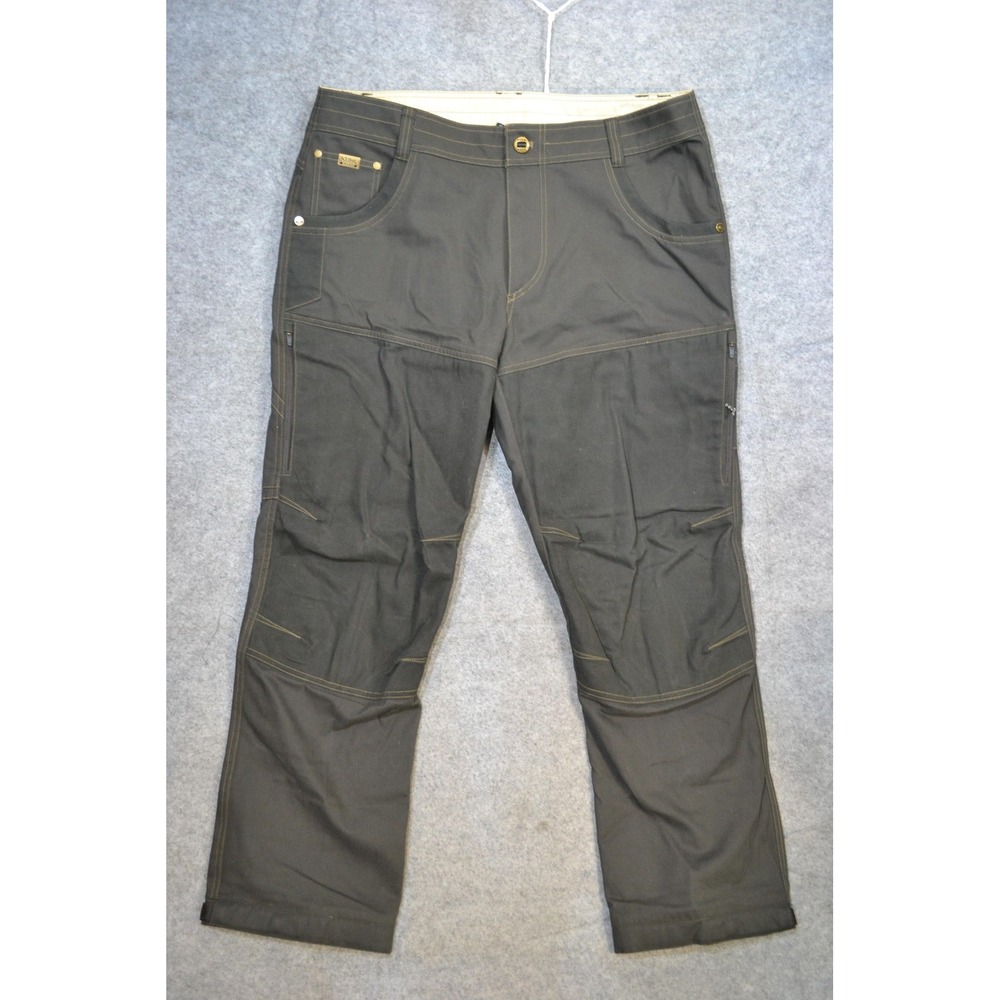 Kuhl Above The Law Pants Mens 38x30 Green Canvas Cargo Hiking Outdoor Workwear